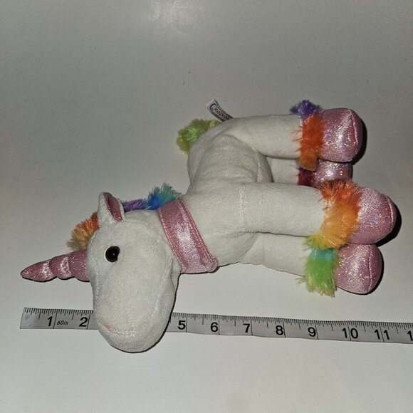 Prextex My First Unicorn Rainbow Plush in Pink Bag Purse Set Stuffed Animal Toy - Picture 3 of 12